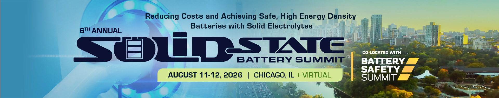 Solid State Battery Conference - August 11-12, 2026 - Hero Banner